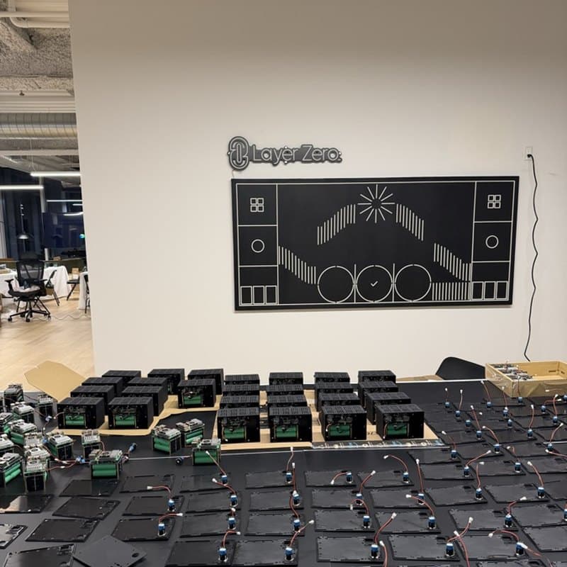 hardware assembly tables at LayerZero