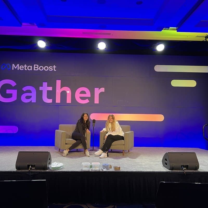on stage at Meta Boost Gather